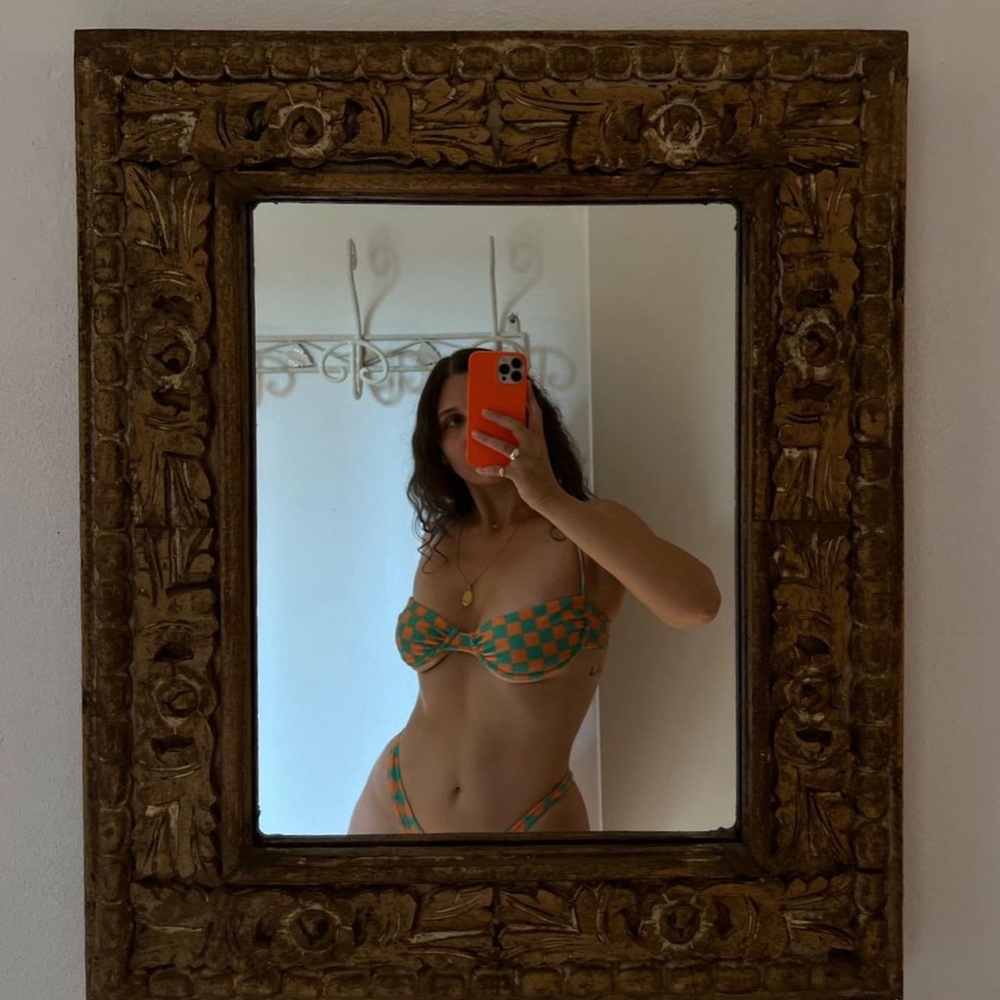 With Jean checkered bikini set — new with lining